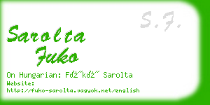 sarolta fuko business card